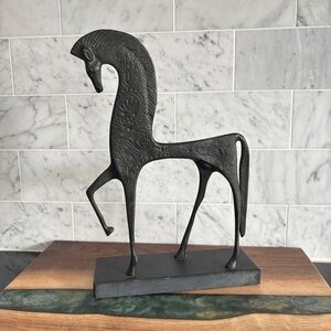 Vintage Etruscan Horse Bronze Sculpture by Francesco Simoncini, Made in Italy